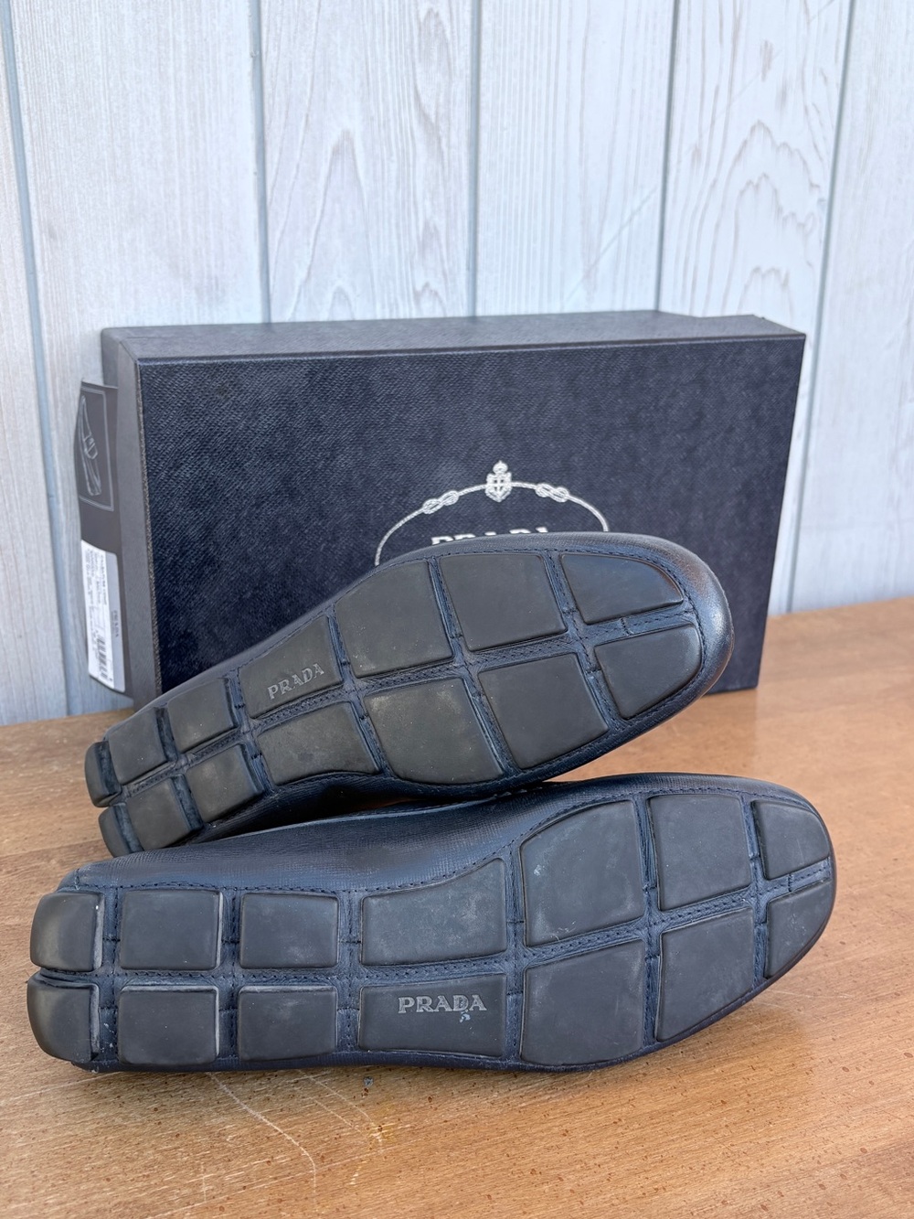 Prada Black Saffiano Leather Penny Loafers for Men - Picture 5 of 6